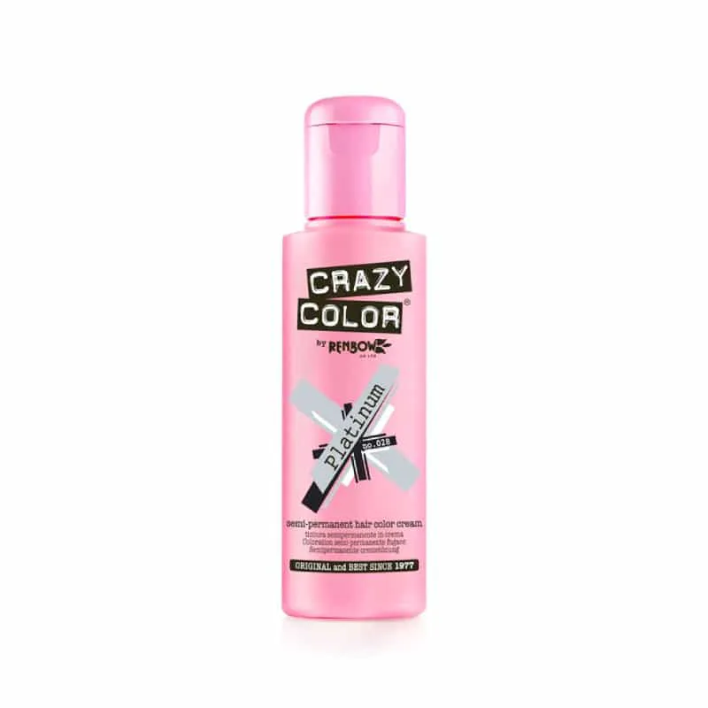 Crazy Color Ημιμόνιμη Κρέμα-Βαφή Μαλλιών Platinum 100ml
