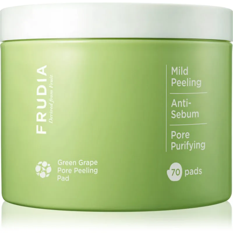 Frudia Green Grape απολεπιστικά ταμπόν προσώπου κατά της γυαλάδας της επιδερμίδας με διερυμένους πόρους 70 τμχ