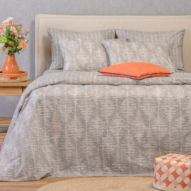 Σετ σεντονια υπερδιπλα kai grey casual line (235x270)
