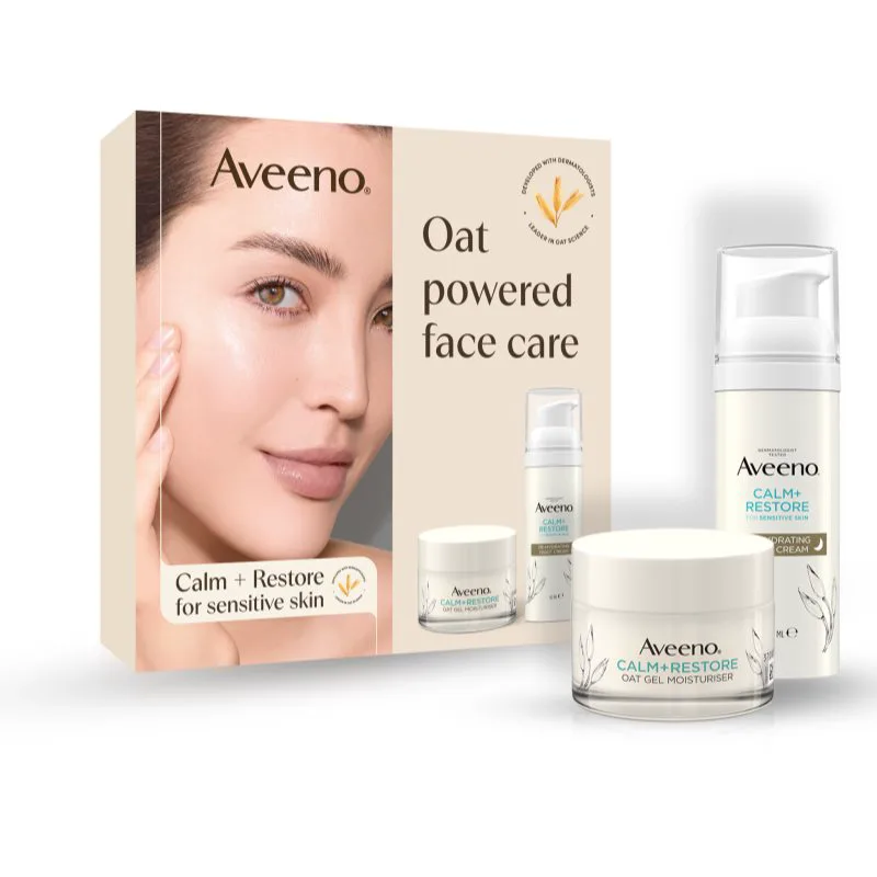 Aveeno Calm + Restore σετ περιποίησης για την επιδερμίδα για ξηρό και ευαίαισθητο δέρμα