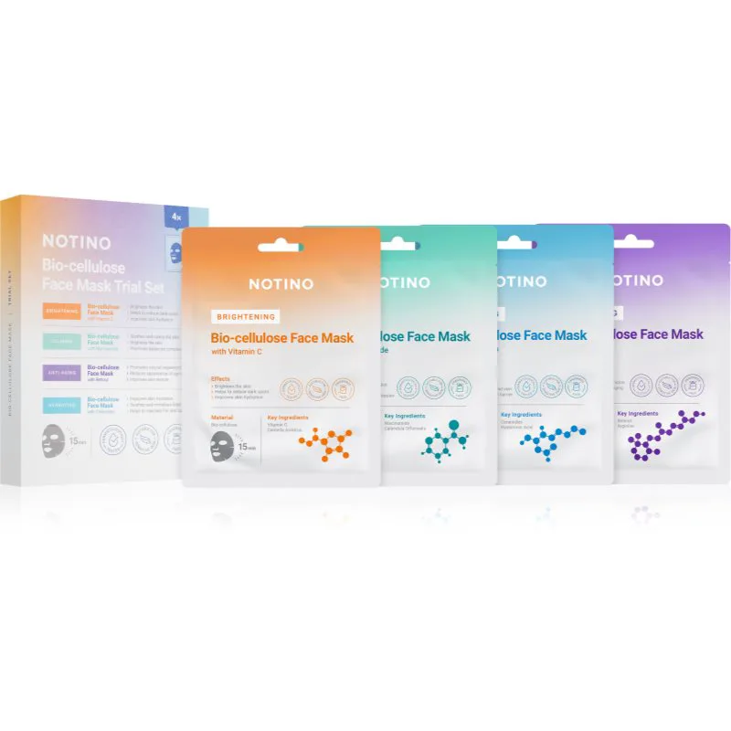 Notino Bio-cellulose Face Mask Trial Set Σετ υφασμάτινων μασκών