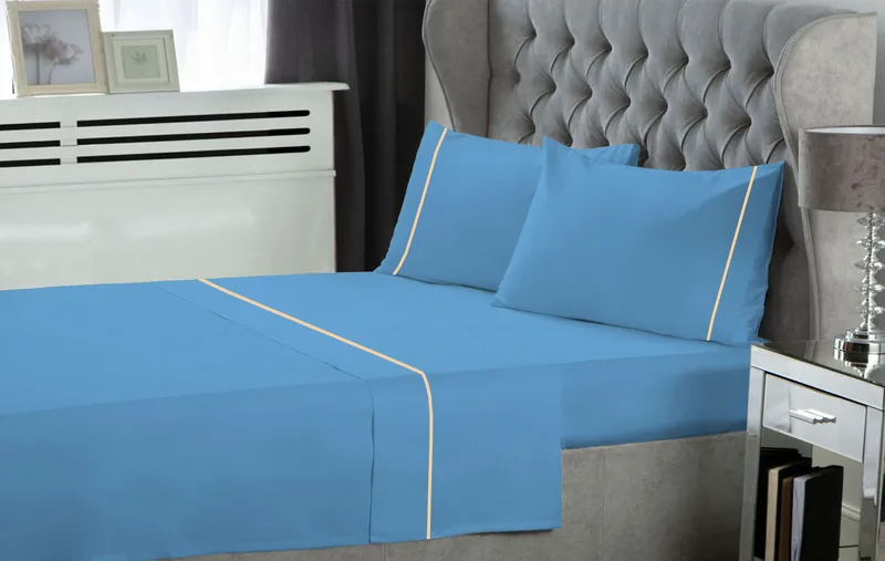 Σετ Σεντόνια Polycotton Υπέρδιπλα 240x270εκ. Blue Le Blanc 7005950-15 (Τύπος κατωσέντονου: Χωρίς Λάστιχο, Ύφασμα: 50% Cotton-50% Polyester, Χρώμα: Μπλε, Μέγεθος: Υπέρδιπλα) - Le Blanc - 7005950-15