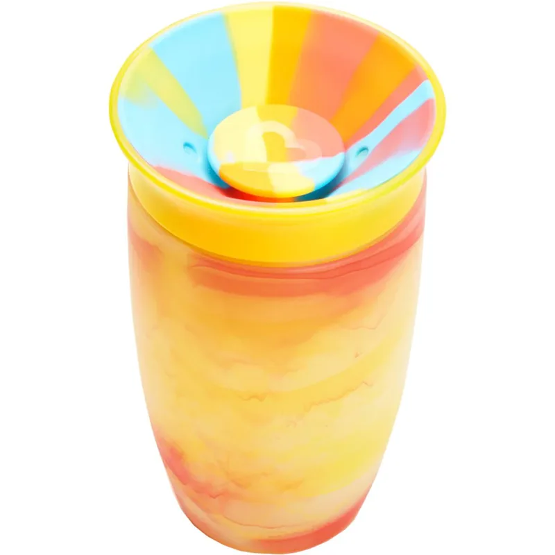 Munchkin Miracle 360 Spill-Proof Cup 12m+ Παιδικό Ποτηράκι Χωρίς Στόμιο που δε Στάζει 296ml - Πορτοκαλί