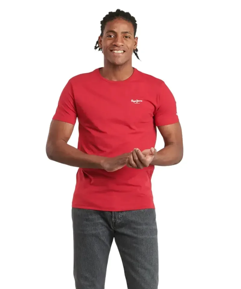 Pepe Jeans Ανδρική Μπλούζα Original Basic 3N T-Shirt PM5010180-249 Κόκκινο