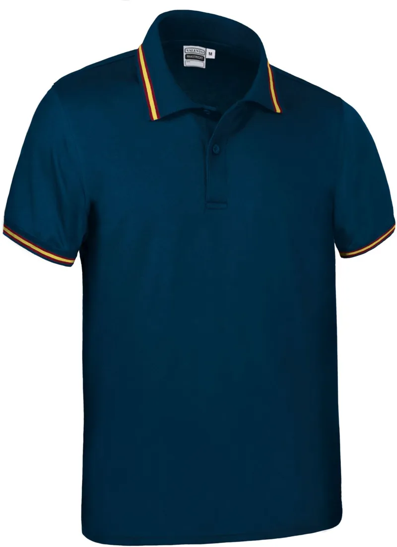 Κοντομάνικο Polo Shirt MAASTRICHT Valento POVAMAAME Orion Navy Blue-Spanish Flag