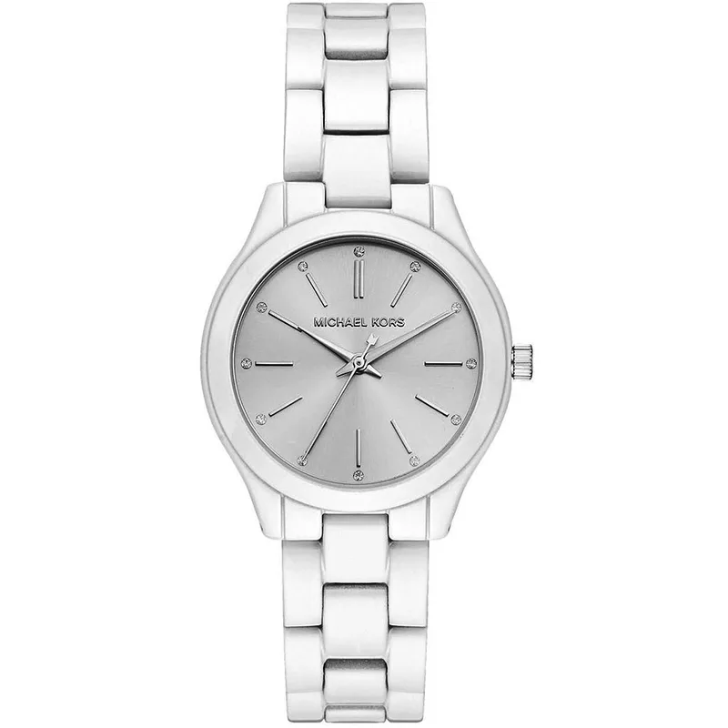 MICHAEL KORS Runway Slim White Stainless Steel Bracelet MK3908