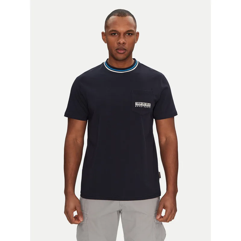 Napapijri T-Shirt S-Murlo NP0A4IEJ1761 Σκούρο μπλε Regular Fit