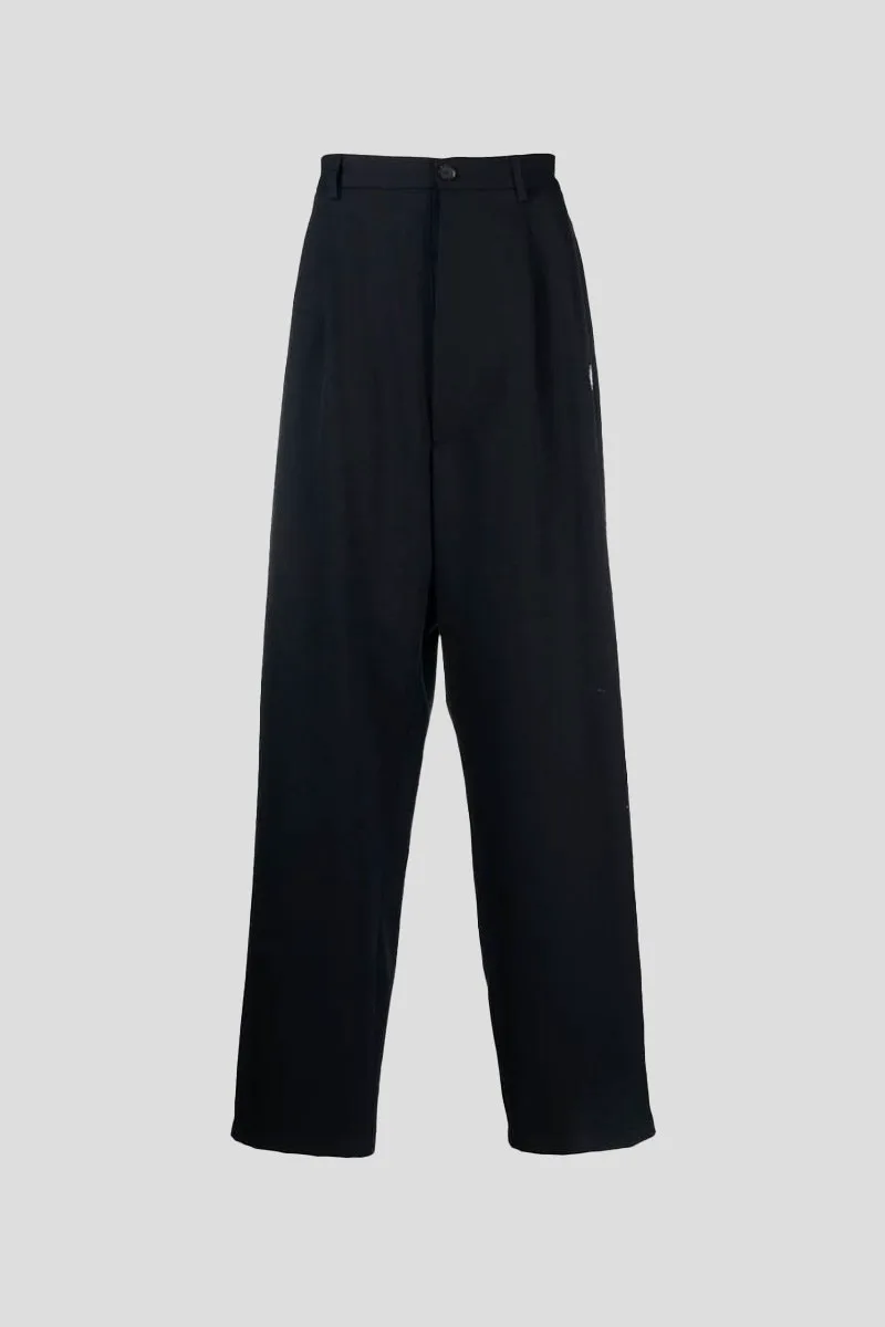 MARCELO BURLON Ανδρικό Μαύρο Feather Print Wide-Leg Tailored Trousers