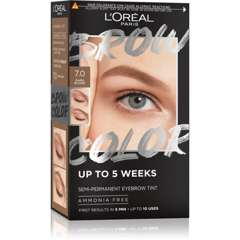 L’Oréal Paris Brow Color βαφή για τα φρύδια απόχρωση 7.0 Dark Blond 1 τμχ