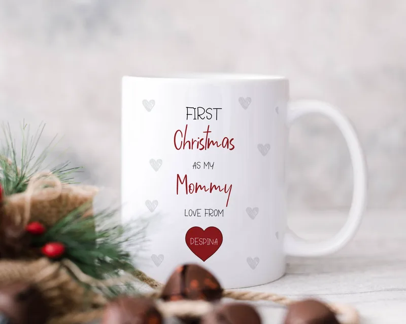 Χριστουγεννιάτικη κούπα - First Christmas as my mommy - Απλή