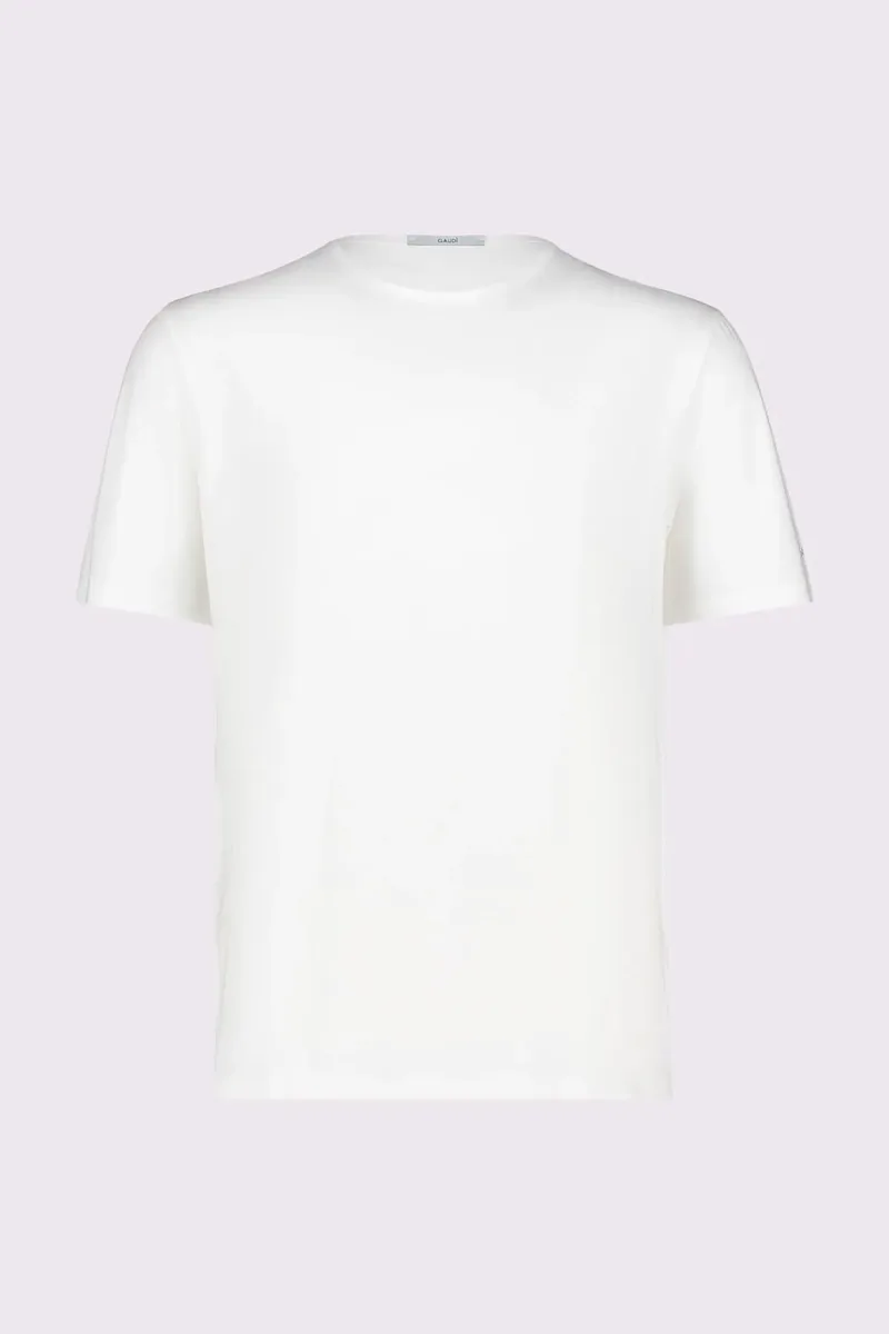 Gaudi ανδρικό T-shirt με λογότυπο στο μανίκι - 611GU64048 Λευκό