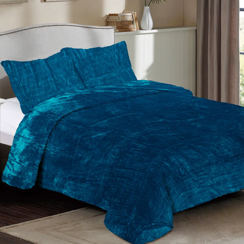 Κουβέρτα Fleece Υπέρδιπλη 220x240 Dimcol Coral Solid 03 Petrol