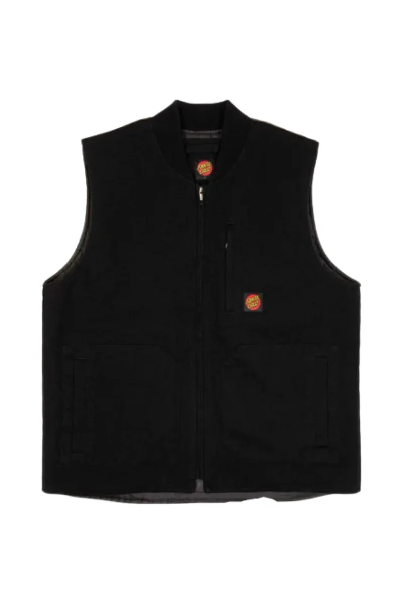 Santa Cruz Timber Vest Ανδρικό Αμάνικο Μπουφάν - Μαύρο-SCA-JKT-9219-BLACK