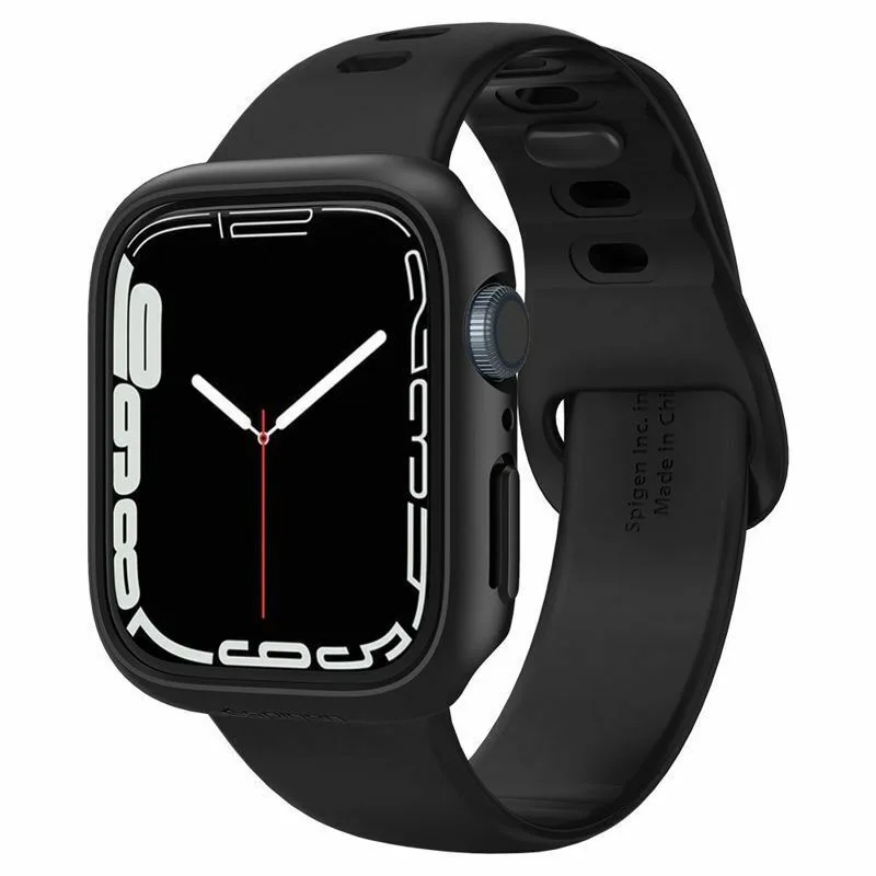 Spigen Θήκη Thin Fit Apple Watch 9 / 8 / 7 41mm - Black (ACS04184)