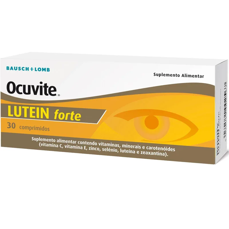Bausch & Lomb Ocuvite Lutein Forte Συμπλήρωμα Διατροφής με Βιταμίνες, Ιχνοστοιχεία και Καροτινοειδή 30tabs