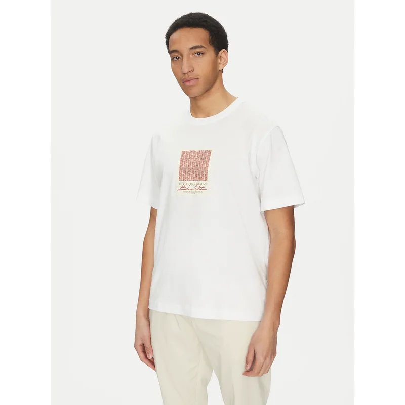 Jack & Jones T-Shirt Islington 12273019 Λευκό Loose Fit