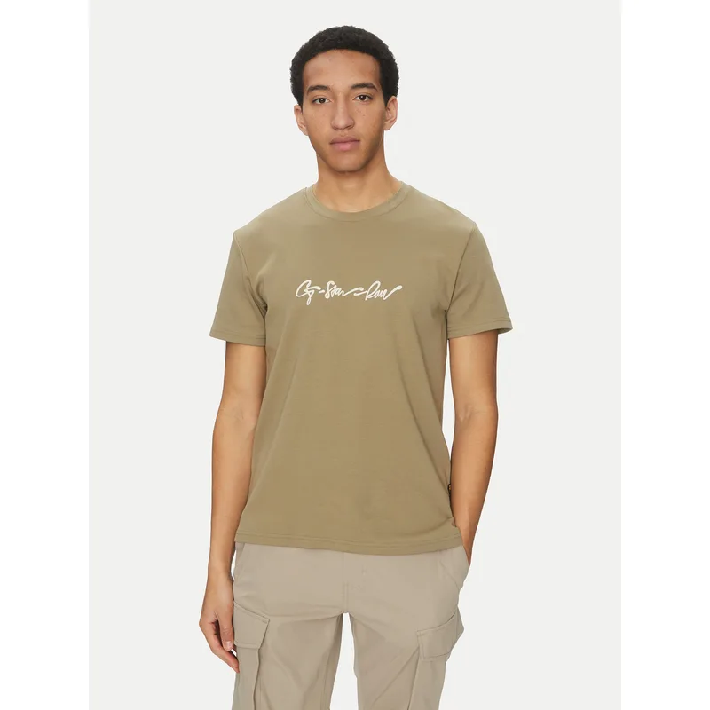 G-Star Raw T-Shirt G-Script D25150-C812 Πράσινο Regular Fit