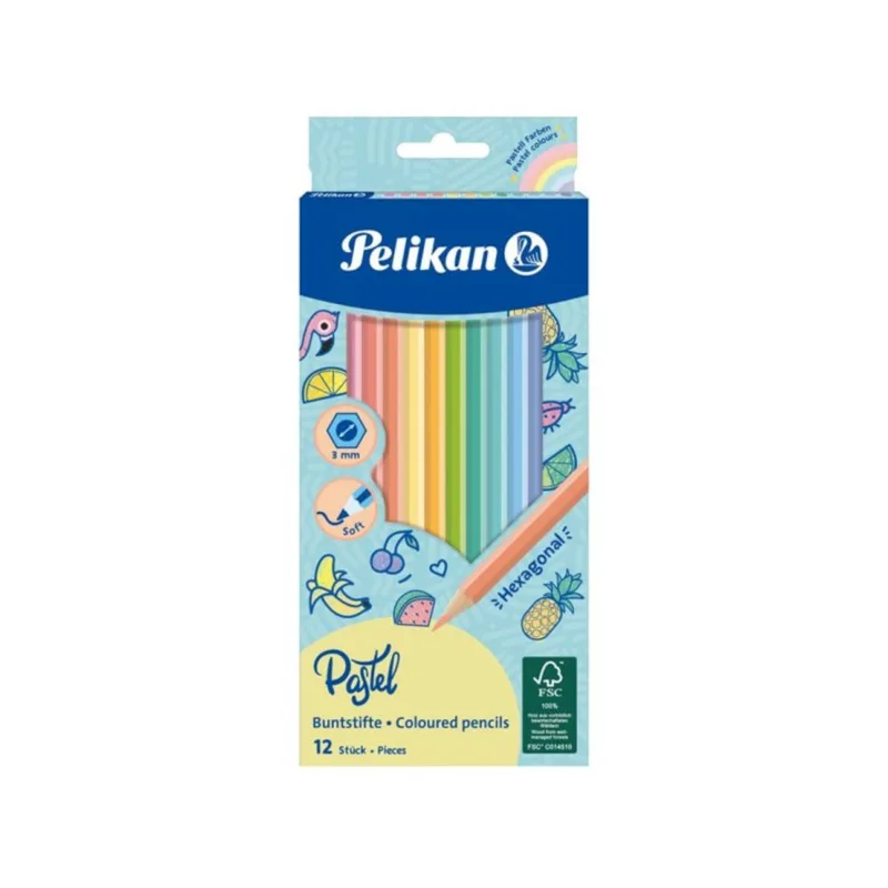 Pelikan 12 Pastel coloured Pencils