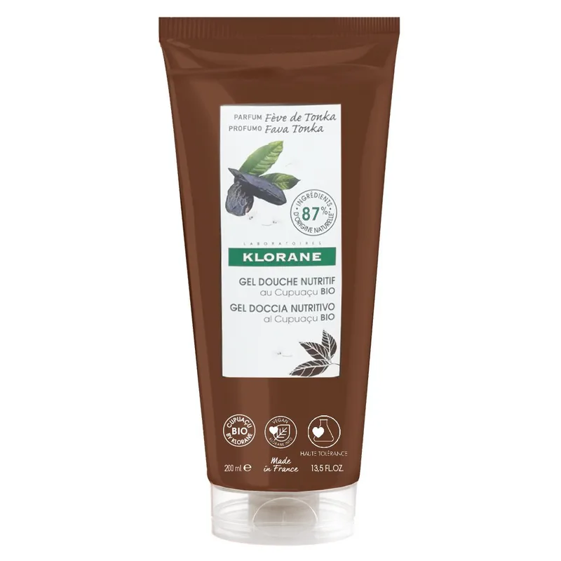Klorane Nourishing Shower Gel with Organic Cupuacu Butter & Tonka Bean Θρεπτικό Αφρόλουτρο με Εκχύλισμα Από Καρπό Τόνκα 200ml