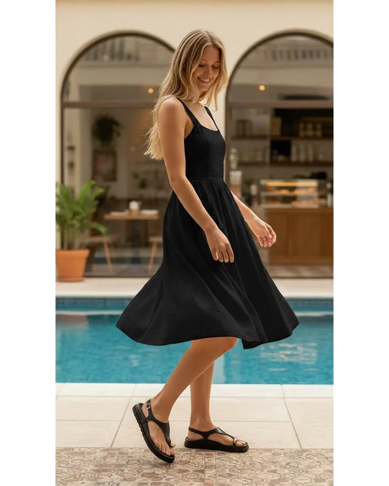REINA SANDAL - BLACK