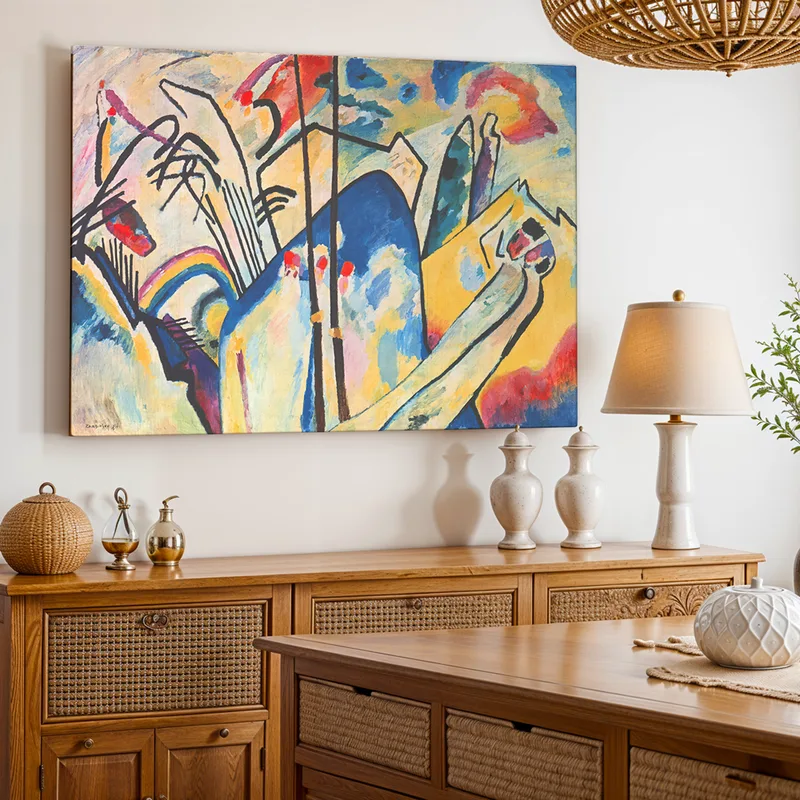 OUTLET Πίνακας σε καμβά KANDINSKY - COMPOSITION No4 100cm x 65cm