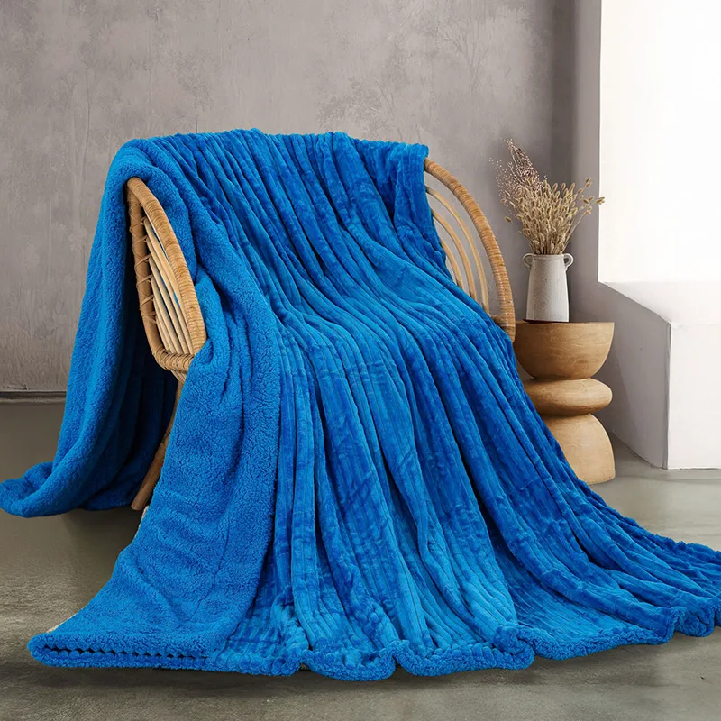 Κουβέρτα Fleece με Σέρπα Υπέρδιπλη 220X240 Rythmos Jollein Μπλε (220x240)