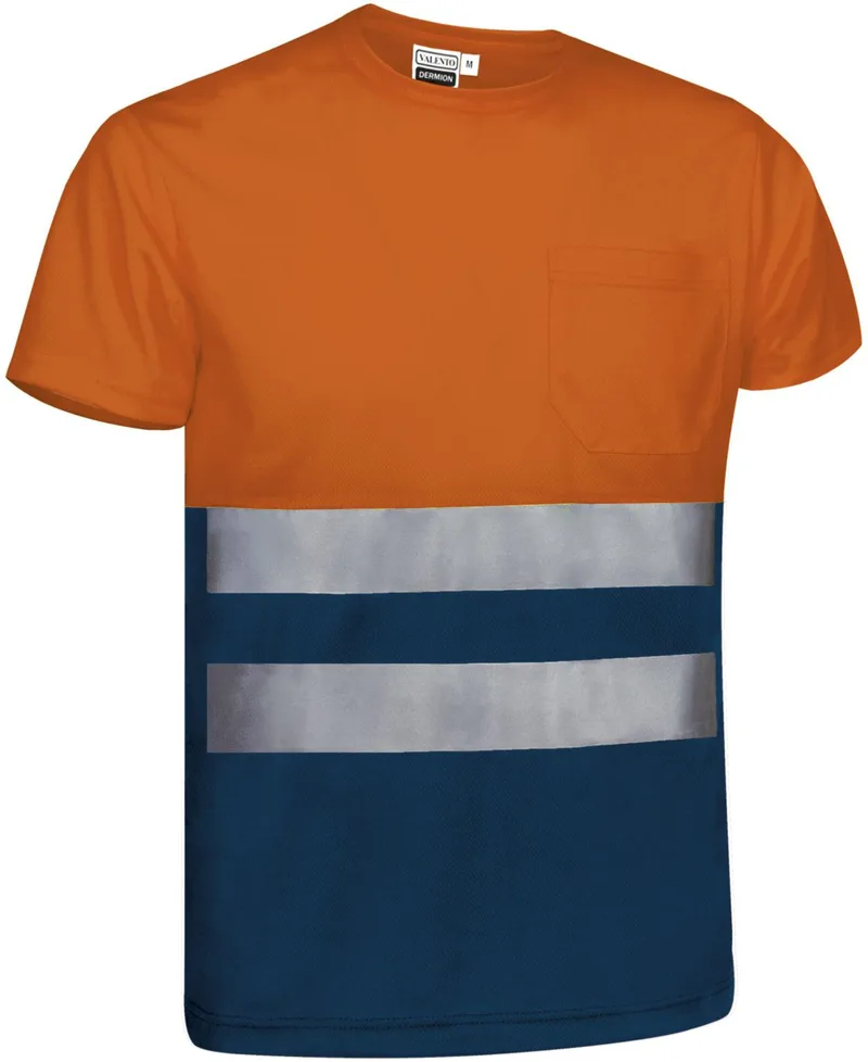 Hi-Vis Κοντομάνικο T-Shirt DEMOLITION Valento CAVADEMNM Fluo Orange-Orion Navy Blue