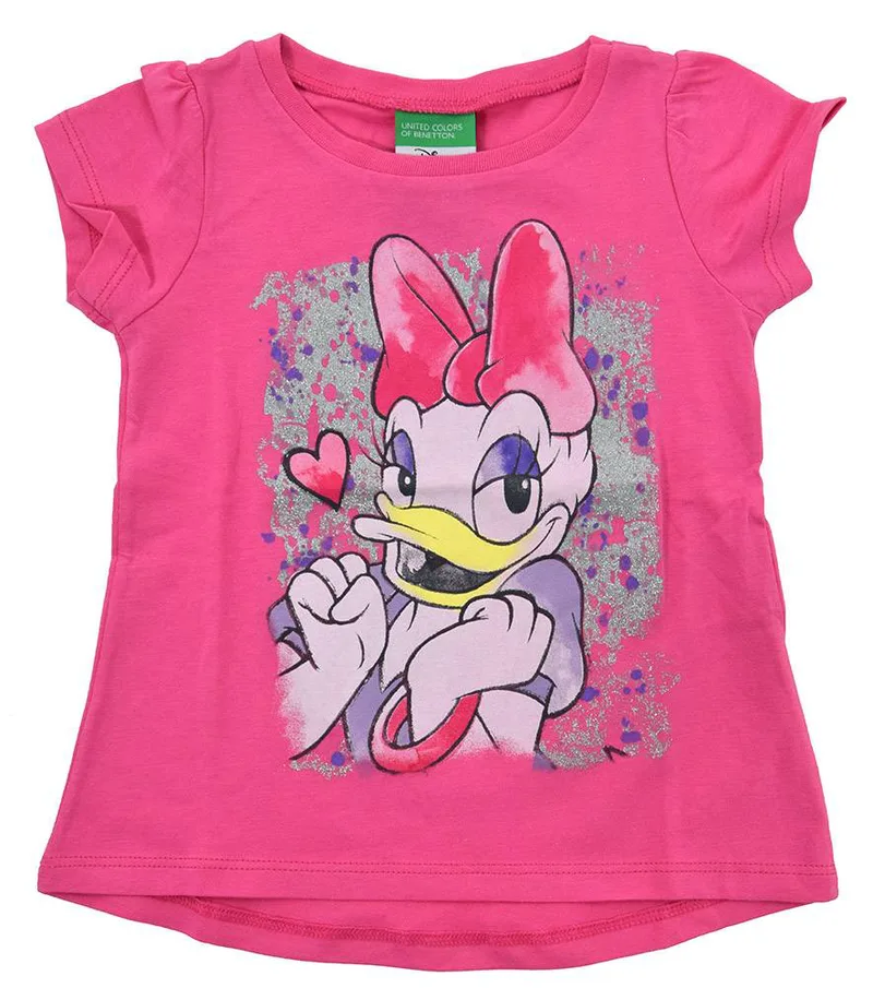 ΜΠΛΟΥΖΑ ΜΕ ΚΟΝΤΟ ΜΑΝΙΚΙ BENETTON #5 HELLO SUMM G DAISY ΦΟΥΞΙΑ (82 CM)-(1-2 ΕΤΩΝ)