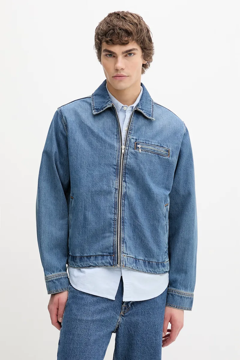 Levi's κοντό μπουφάν ανδρικό ντένιμ CRISTOBAL GARAGE