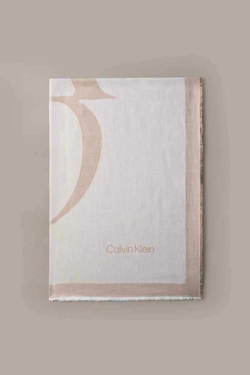 Calvin Klein Jeans γυναικείο φουλάρι με λογότυπο - LV04F8085G Μπεζ