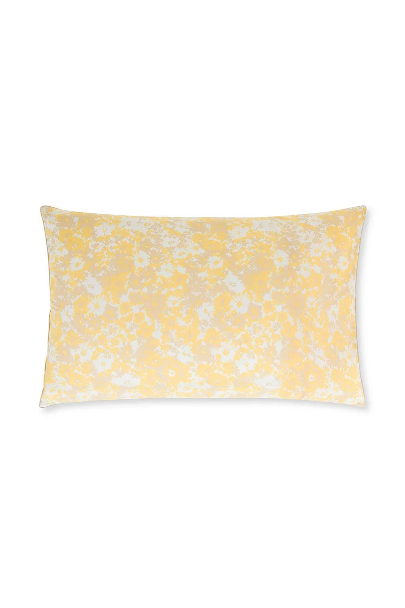 Coincasa μαξιλαροθήκη με floral print βαμβακερή 80 x 50 cm - 007372715 Κίτρινο
