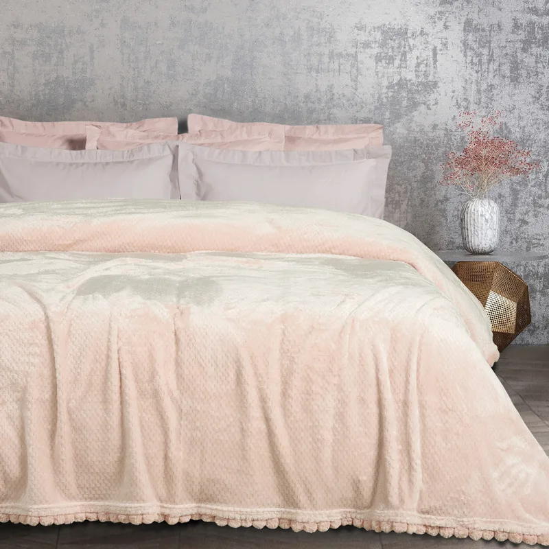 Κουβέρτα Fleece Μονή 160x220 Das Home 1185 Ροζ 160x220