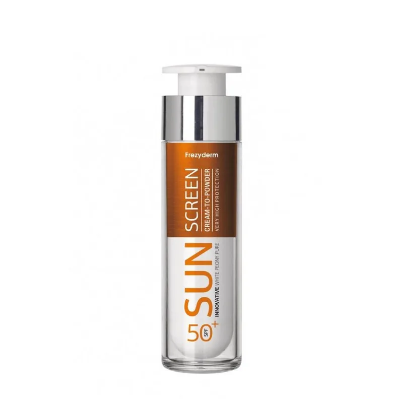 Frezyderm Sun Screen Cream To Powder Αντηλιακό Γαλάκτωμα Προσώπου SPF50+, 50ml