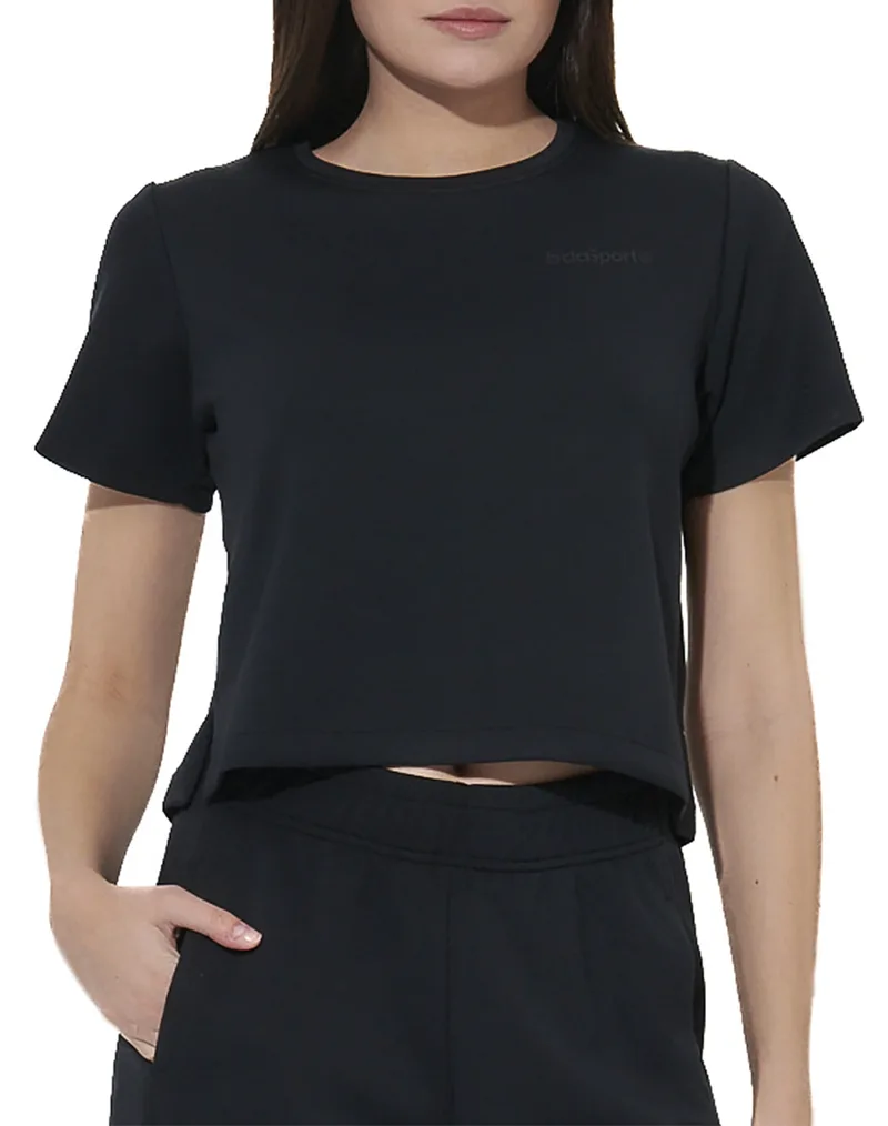 BODY ACTION WOMEN''S MODAL STRAIGHT-CUT T-SHIRT 051626-01-BLACK Black