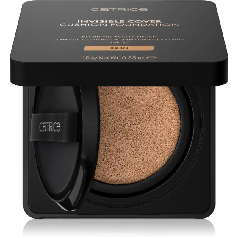 Catrice Invisible Cover Cushion Foundation ματ μεικ απ σε σφουγγαράκι SPF 30 απόχρωση C042C 10 γρ