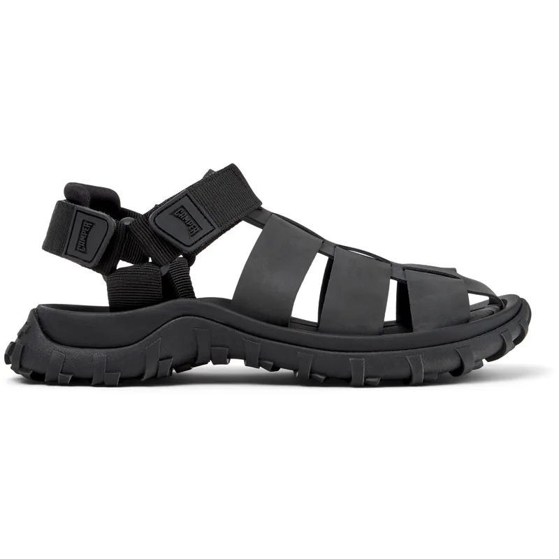 CAMPER Drift Trail Sandal - Casual παπούτσια Για Ανδρικα - Μαύρο, Μέγεθος 45, Smooth leather/Cotton fabric