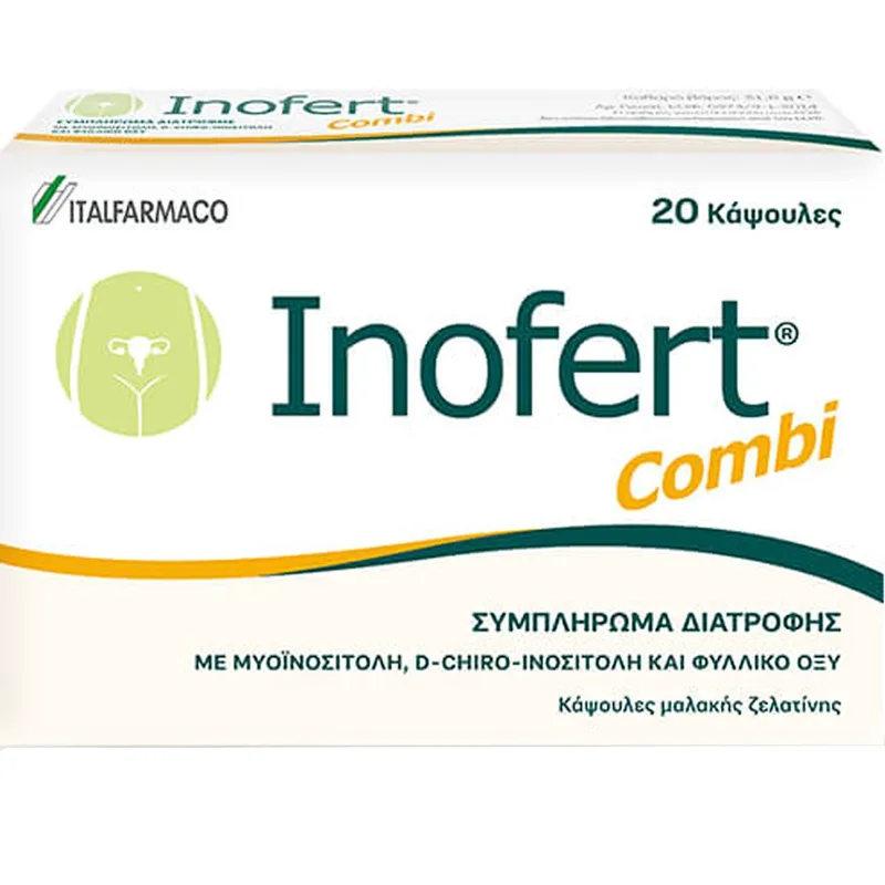Italfarmaco Inofert Combi Συμπλήρωμα Διατροφής για την Αντιμετώπιση των Συμπτωμάτων του Συνδρόμου Πολυκυστικών Ωοθηκών 20caps