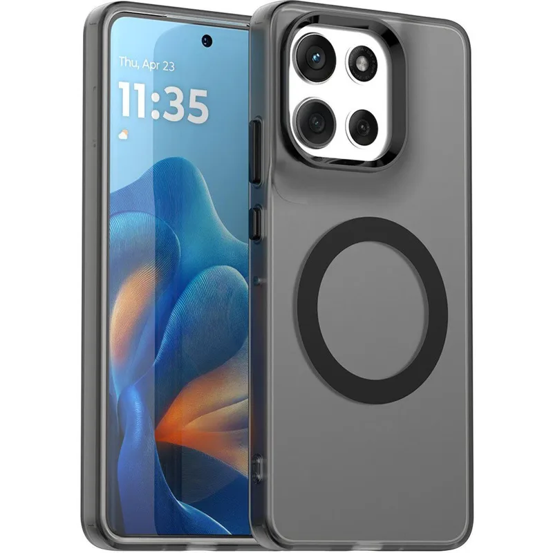 Θήκη Motorola Moto G86 / G86 Power Techsuit CandyCase Σκληρή Ημιδιάφανη με MagSafe - Black (5949419351455)