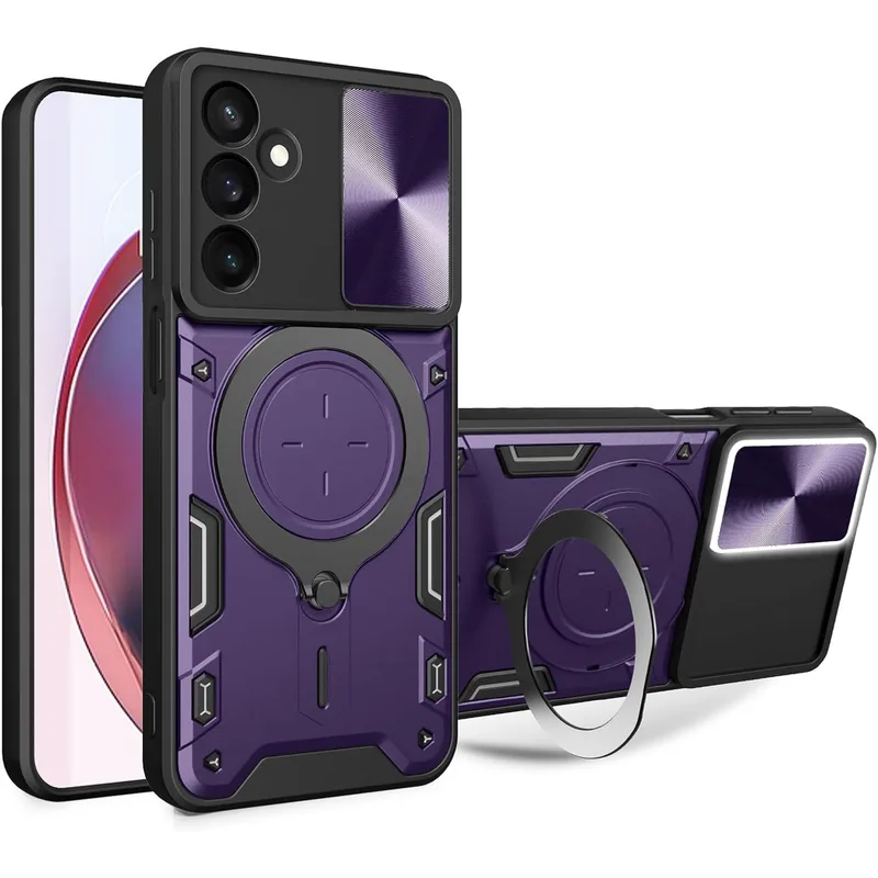 Θήκη Shockproof Ringstand Slide Camera Purple Samsung Galaxy A27