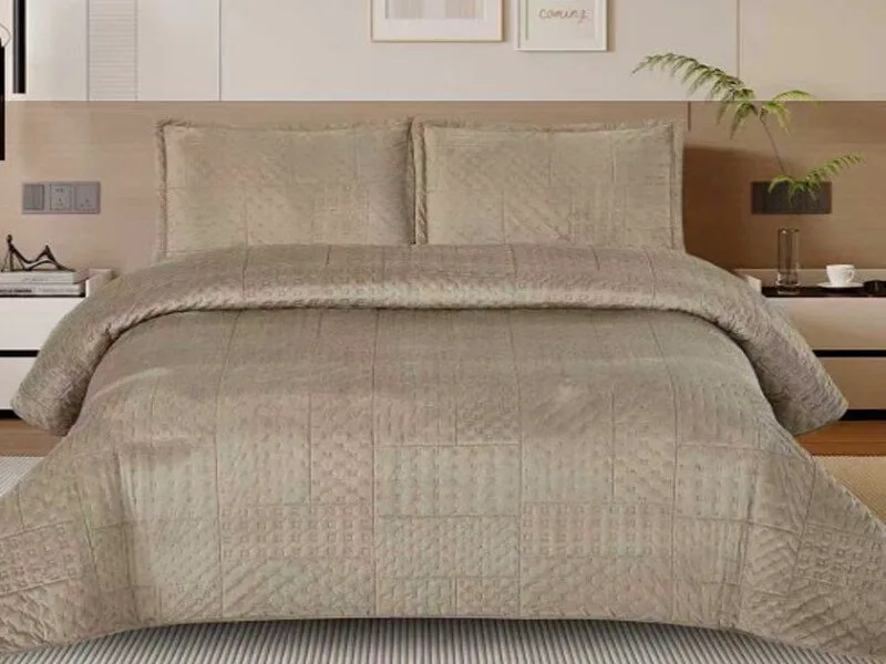 Σετ Κουβερλί Velvet Ultrasonic Γαρύφαλλο - Μόκα, 220x240