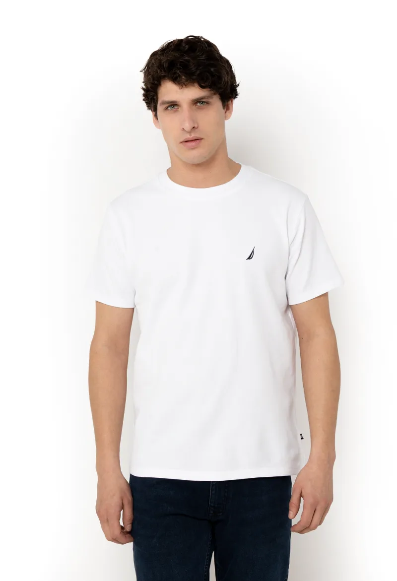 ΑΝΔΡΙΚΟ T-SHIRT NAUTICA ΚΟΝΤΟΜΑΝΙΚΟ ΛΕΥΚΟ