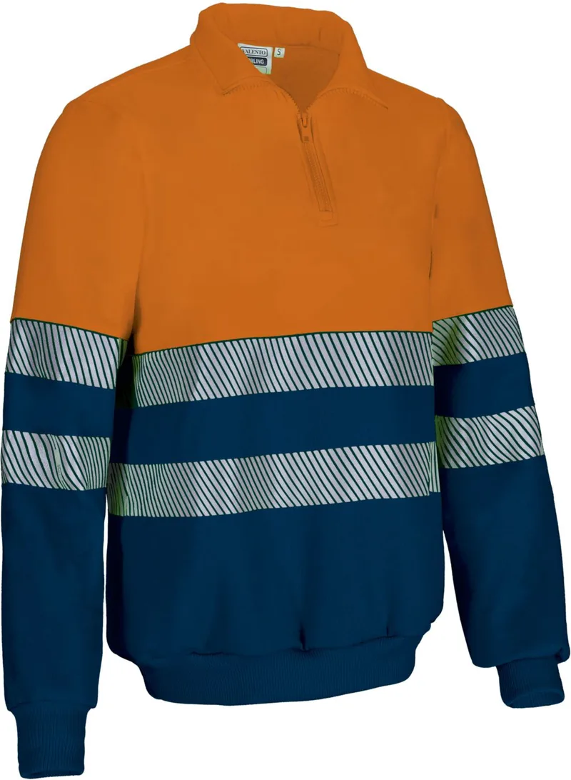 Φούτερ Hi-Vis STIRLING Valento SUVASTINM Fluo Orange-Orion Navy Blue