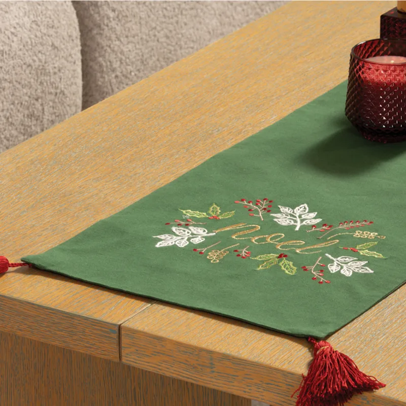 Χριστουγεννιάτικη Τραβέρσα (33x150) Nef-Nef Homeware Noel Πράσινο