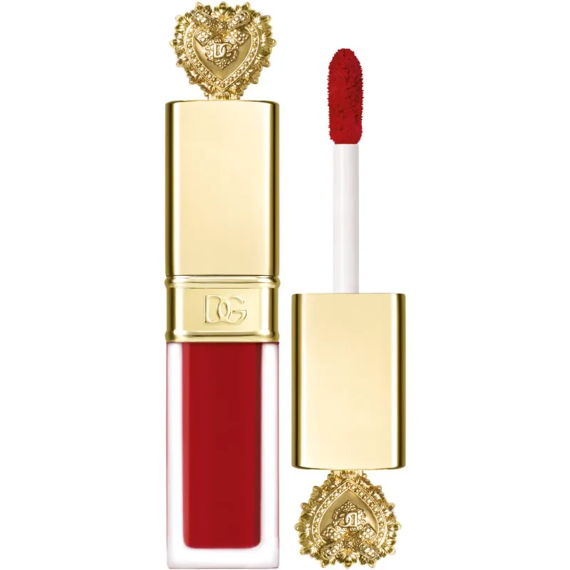 Dolce&Gabbana Flawless Everkiss Liquid Lip Mini ματ υγρό κραγιόν απόχρωση 405 Devotion - Perfect Vibrant Red 3 ml
