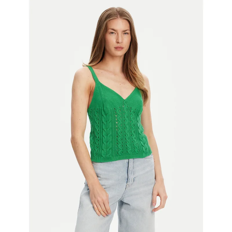 United Colors Of Benetton Τοπ 101TDH01B Πράσινο Slim Fit