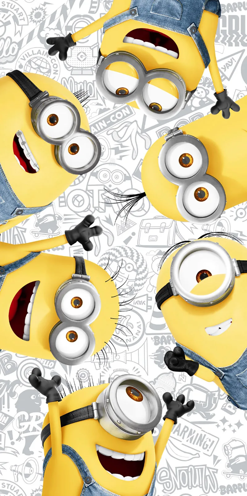 Πετσέτα Μπάνιου 70X140 Viopros Λουτρου Παιδικες Minions 47 Λευκό (70x140)