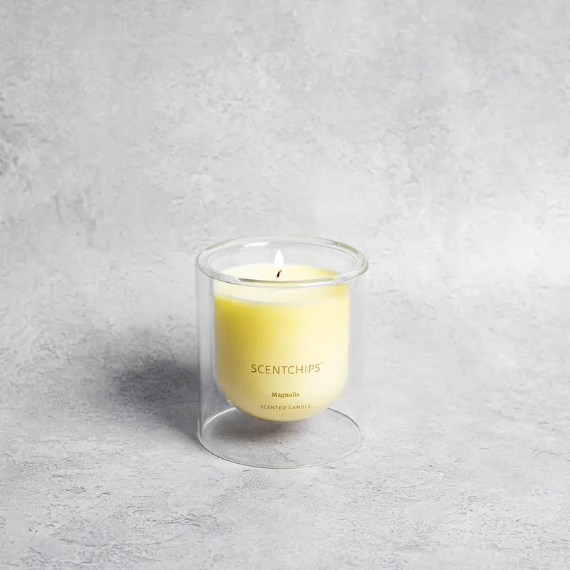 Αρωματικό Κερί Double-Walled Glass Magnolia