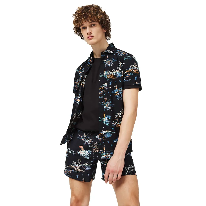 TROPICAL SWIM SHORTS ΜΑΥΡΟ