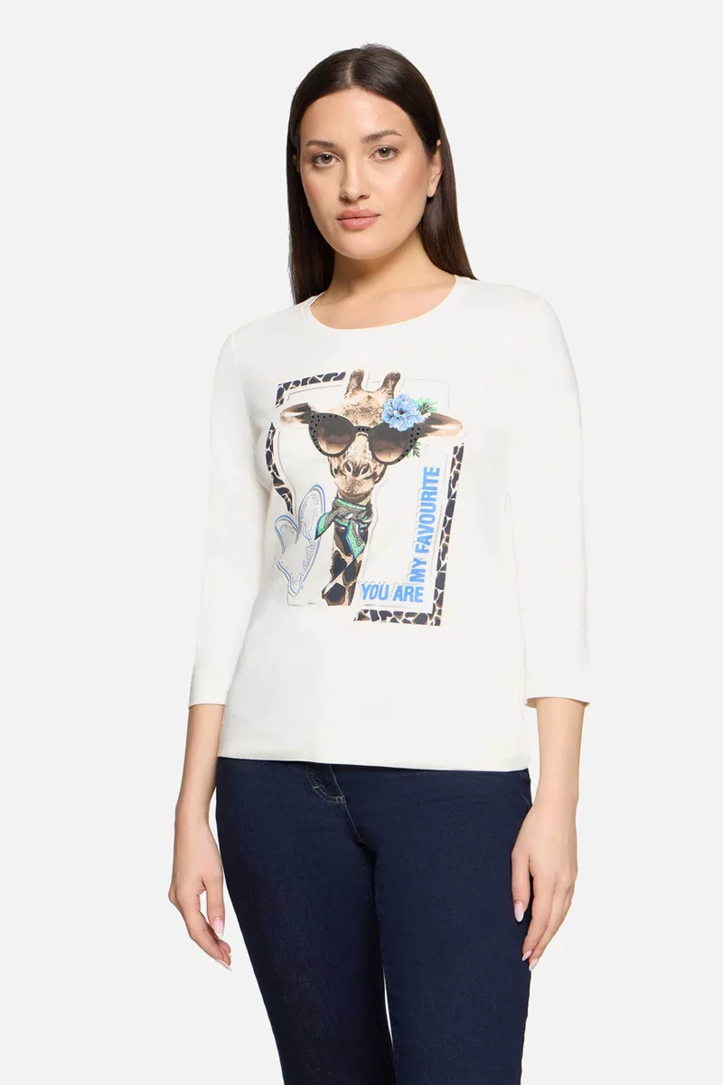 So Cosy γυναικεία μπλούζα με print - 2411/8081 Λευκό
