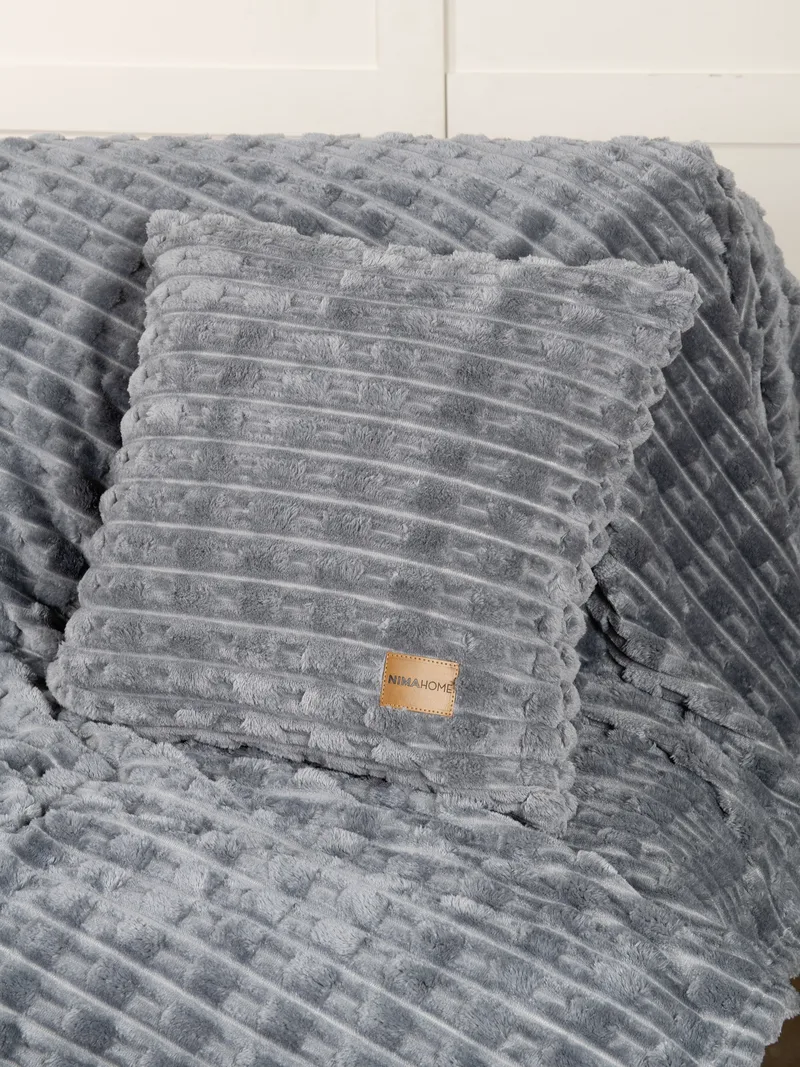 Μαξιλαροθήκη Διακόσμησης Nima Savara Dark Gray 45x45